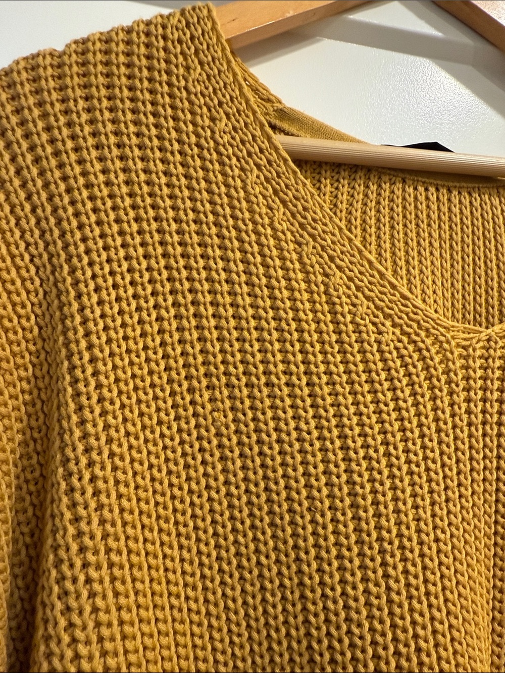 Jenni Kayne V-Neck Oversized Knit Sweater - Mustard - Picture 9 of 11